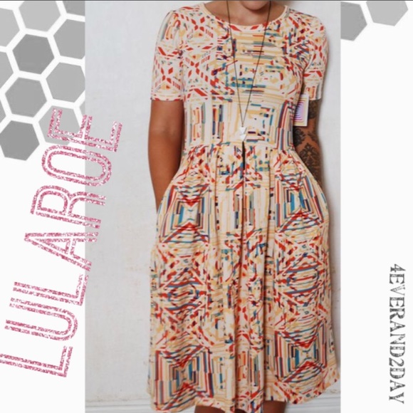 LuLaRoe Dresses & Skirts - vintage LuLaRoe Amelia Dress Pockets Pleats Zipper